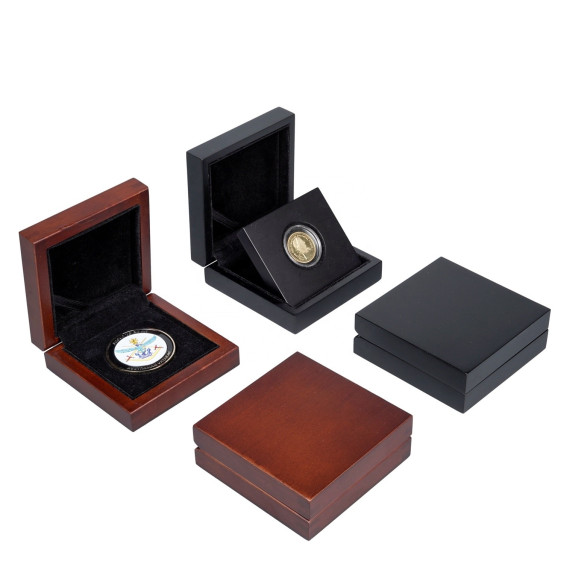 Handmade wooden coin holder box 