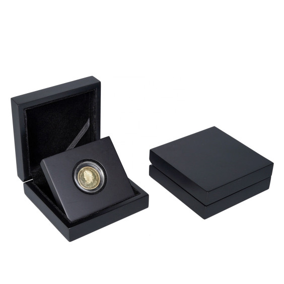 Handmade wooden coin holder box 