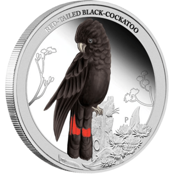 2013 Birds of Australia - Red-Tailed Cockatoo 1/2oz Silver Proof
