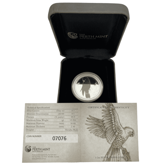 2013 Birds of Australia - Red-Tailed Cockatoo 1/2oz Silver Proof