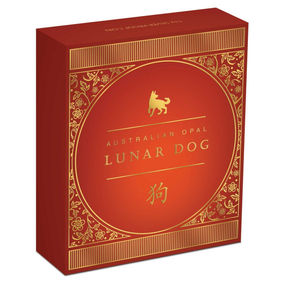 Australian Opal Lunar Series 2018 Year of the Dog 1oz Silver Proof Coin