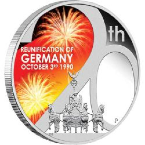 2010 Reunification of Germany 1oz .999 Silver Proof Coin