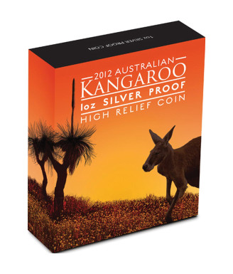2012 Australia 1 oz Silver Kangaroo Proof (High Relief)