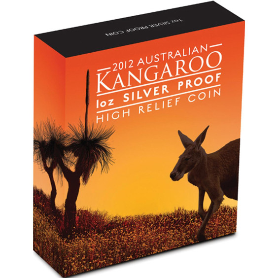 2012 Australia 1 oz Silver Kangaroo Proof (High Relief)