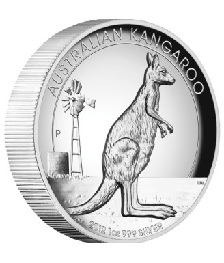 2012 Australia 1 oz Silver Kangaroo Proof (High Relief)