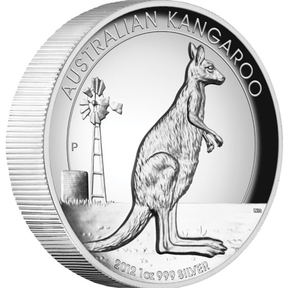 2012 Australia 1 oz Silver Kangaroo Proof (High Relief)