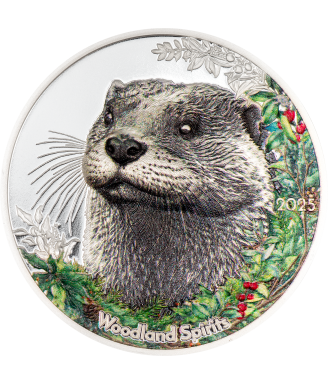 Woodland Spirits: Otter – 2025 1 oz Silver Proof Coin Coloured Design | CIT Mint | Limited to 1,500 Worldwide