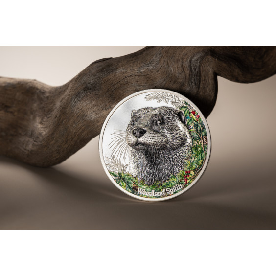 Woodland Spirits: Otter – 2025 1 oz Silver Proof Coin Coloured Design | CIT Mint | Limited to 1,500 Worldwide