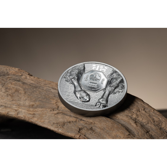 Wild Mongolia: Bison – 2025 2 oz Silver Coin Smartminting® Ultra High Relief | Antique Finish