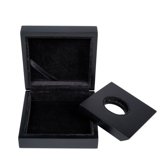 Handmade wooden coin holder box 