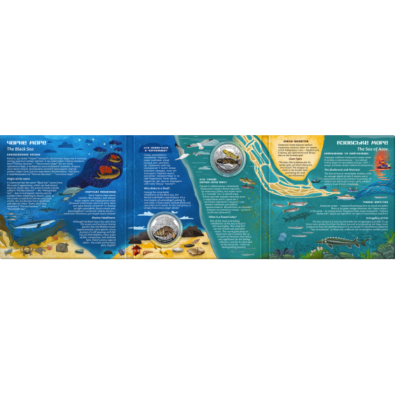 Ukrainian Marine Wildlife: Hermit Crab & Goby Fish in Souvenir Folder Ukrainian Marine Wildlife: Hermit Crab & Goby Fish in Souvenir Folder