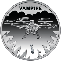 2025 Ukrainian “Bavovna” – Vampire UAV Commemorative Coin (Souvenir Packaging)